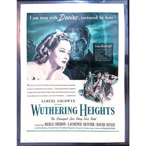 Wuthering Heights 1939 Movie Print Ad Poster Laminated Laurence Olivier 11"X14"